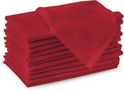 Set di tovaglioli in cotone da 12 - 43x43 cm in rosso acceso - riutilizzabile e lavabile in lavatrice