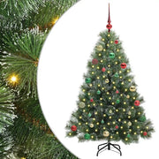 Albero di Natale | Decorazioni natalizie artificiale con 150 LED Verde 150 cm PE e PVC