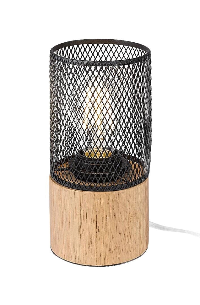 Lampada da tavolo industriale faggio E27 Callum 74040 Rabalux