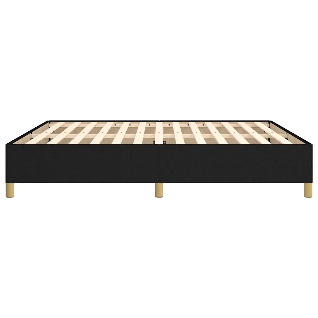 Letto matrimoniale | Letto per adulti | Giroletto senza Materasso Nero 160x200 cm in Tessuto