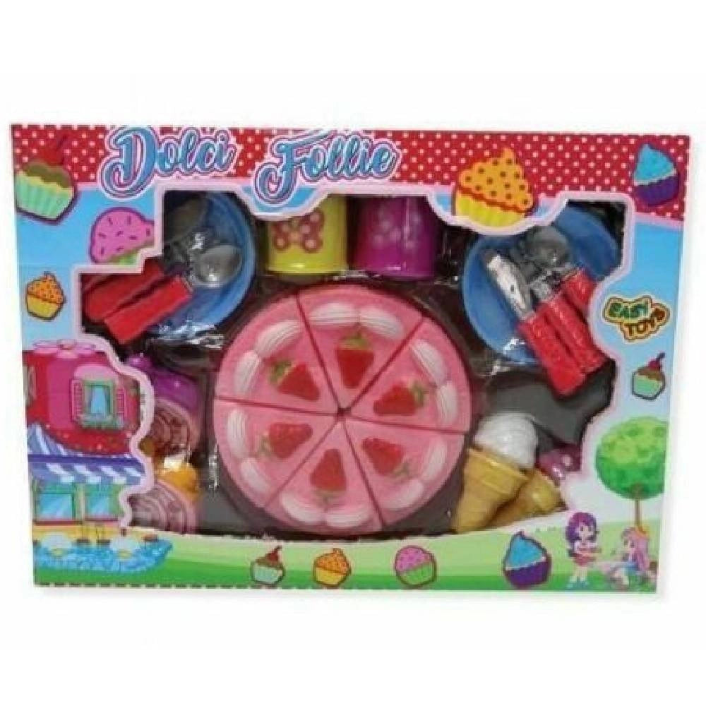 Trade Shop - Dolci Follie Torta Cono Gelato Vari Accessori Giocattolo Gioco Bambina -