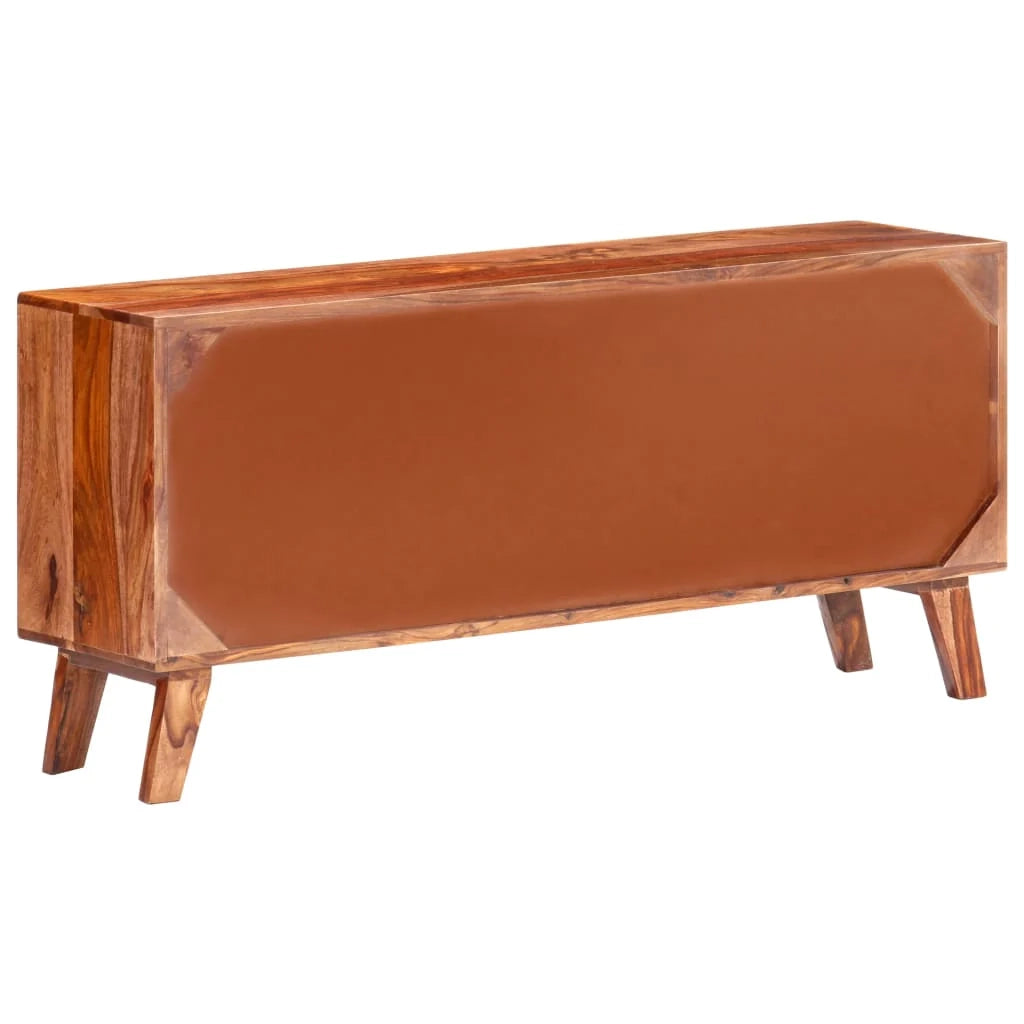 Buffet credenza cassettiera armadio mobile contenitore organizer per cucina soggiorno salotto 120 x 30 x 55 cm legno massello grigio 02_0031779