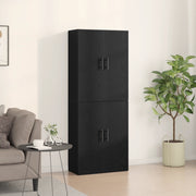 Armadi  2 pezzi in rovere nero 69,5x34x180 cm in legno ingegnerizzato