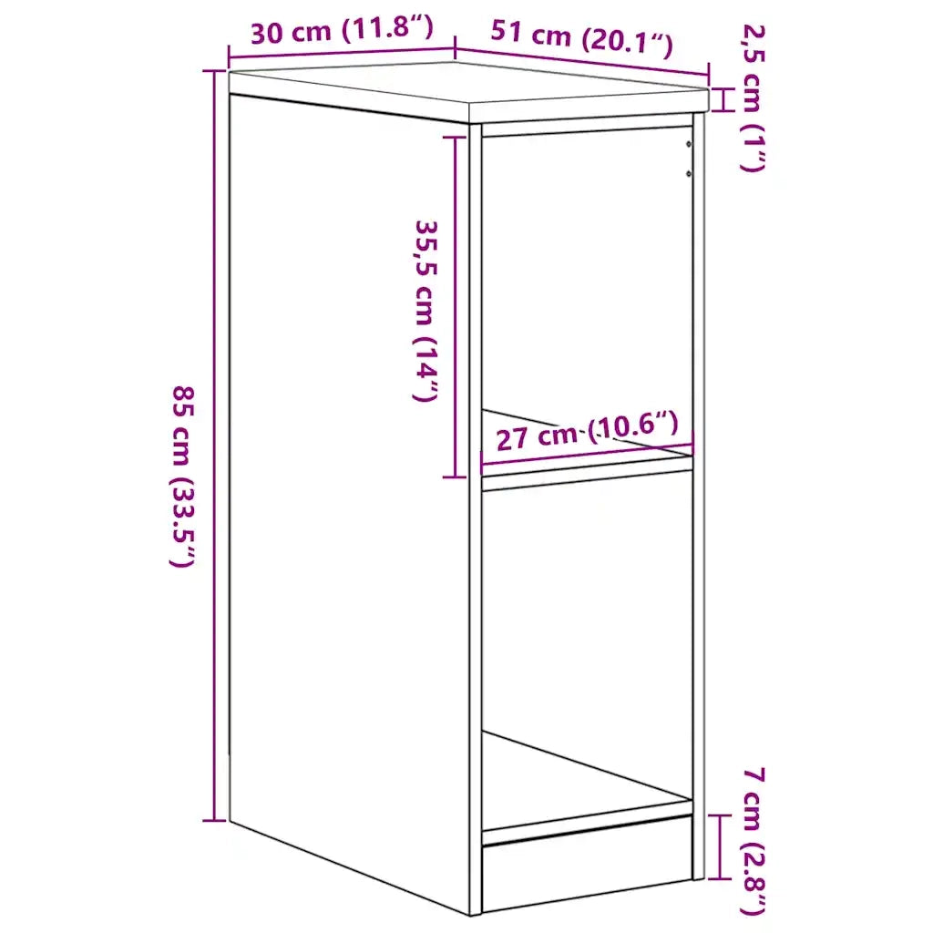 Armadietto da Garage Grigio cemento 30x51x85 cm CFW8475340