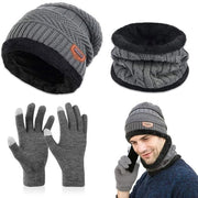 Accessori di Calore - Cappuccio e Scialle in Pile - Set di Stretto - Grigio - Fleece - Per Uomo e Donna - Modello M