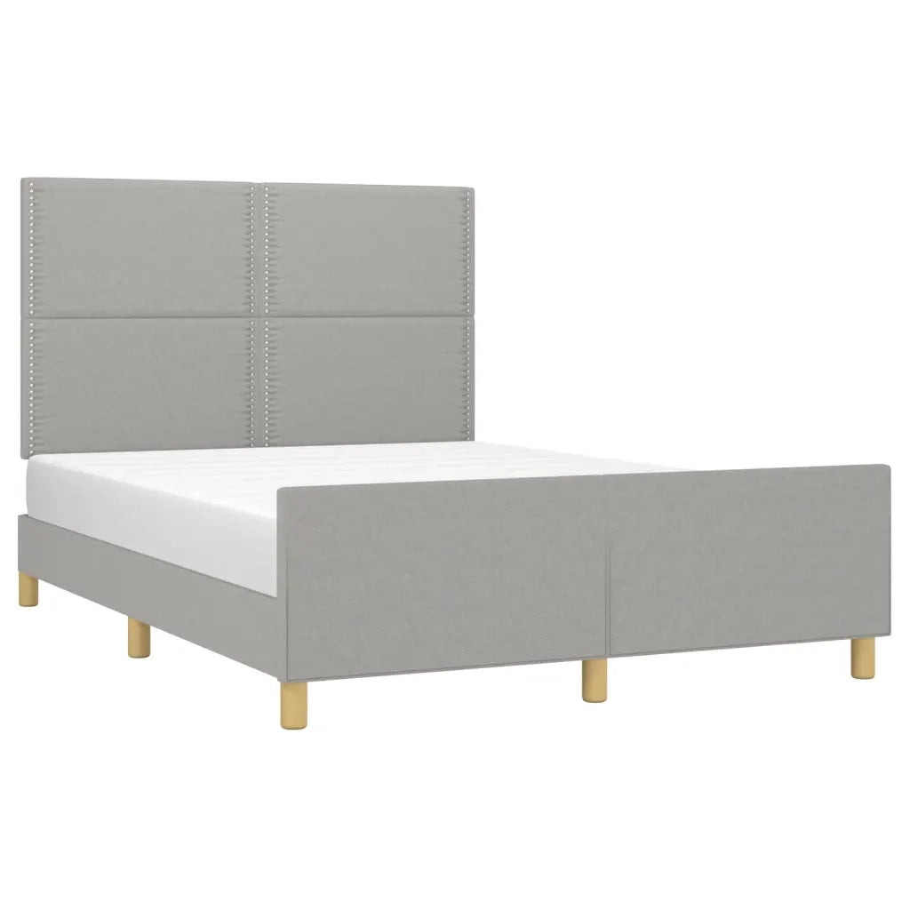 Giroletto senza Materasso Grigio Chiaro 140x190 cm Tessuto 3124968