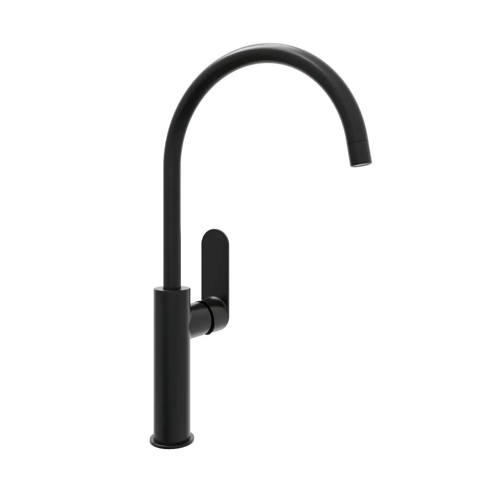 Miscelatore lavello cucina canna orientabile nero opaco | Cardamomo
