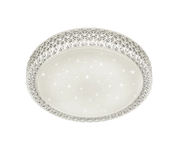 Plafoniera LED, acrilico, bianco, 39,6x8,6x39,6 cm, Pegasus