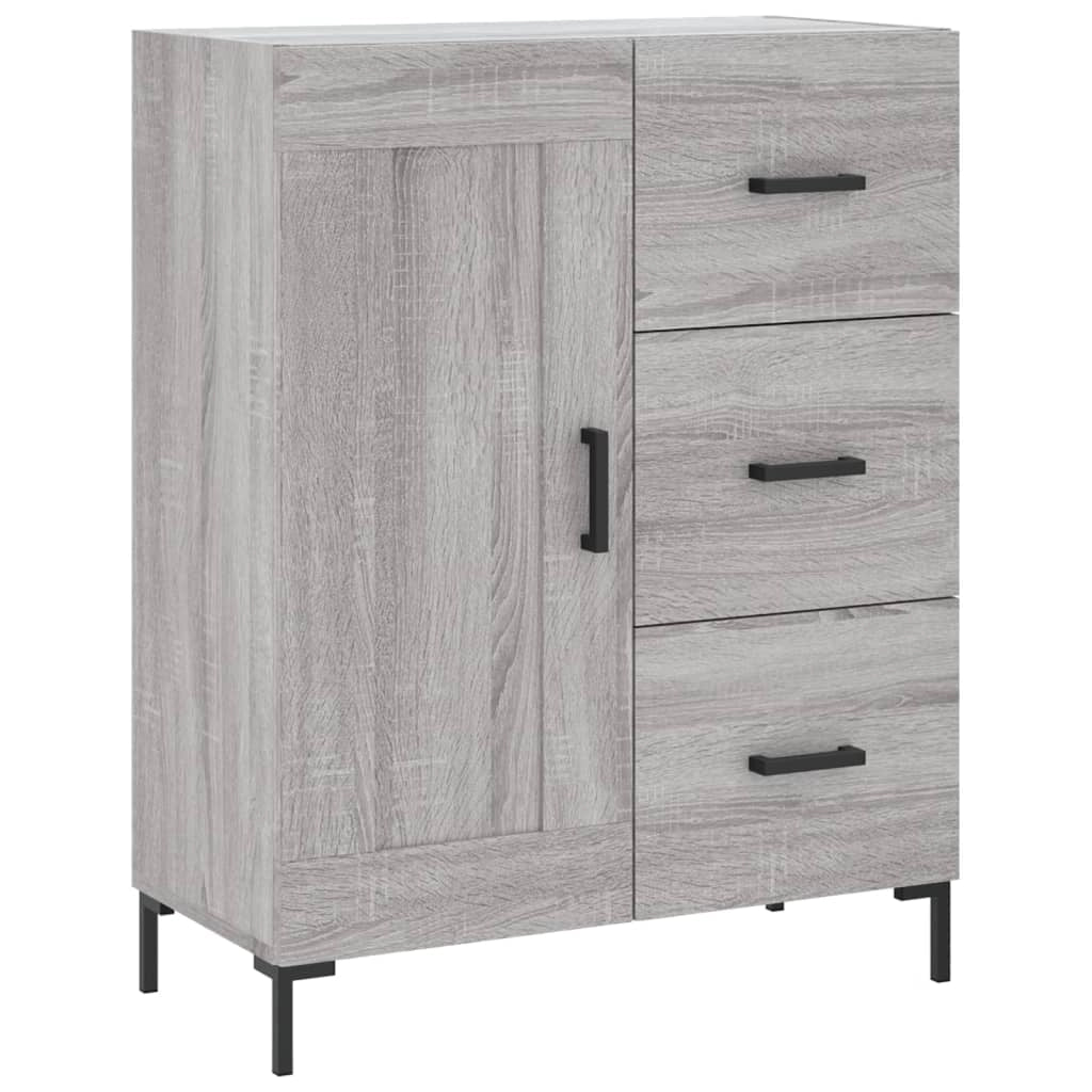 Buffet credenza cassettiera armadio mobile contenitore organizer cucina soggiorno Sonoma 69,5 x 34 x 90 cm legno ingegnerizzato grigio 02_0036492