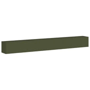 Fioriera | Cassetta per fiori | Vaso Verde Oliva 360x40x40 cm in Acciaio Laminato a Freddo