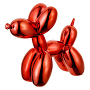 Cane statua Balloon dog rosso decorazione resina