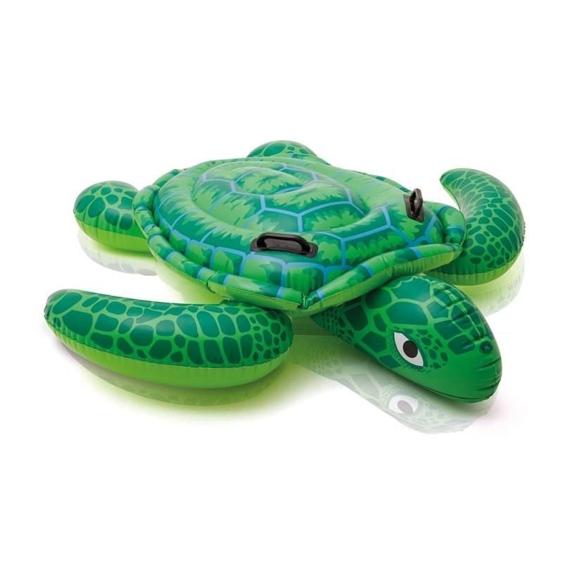 Intex 57524 Cavalcabile Gonfiabile Tartaruga 150x127 cm Vinile 40 Kg carico max 2 maniglie colore Verde