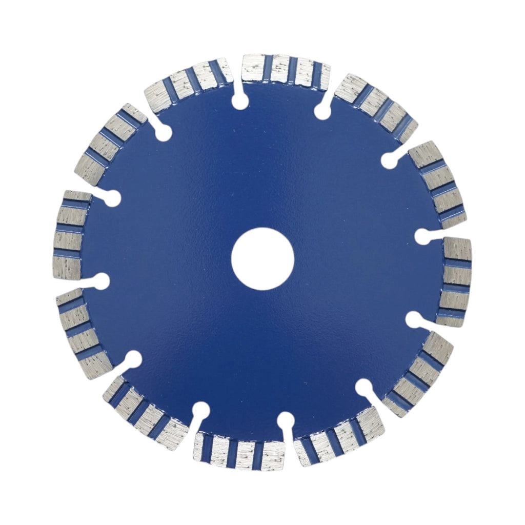 Disco diamantato turbo segmentato 150x22,23 mm, segmento 10 mm per cemento armato, pietra dura, autobloccanti Breckner Germany