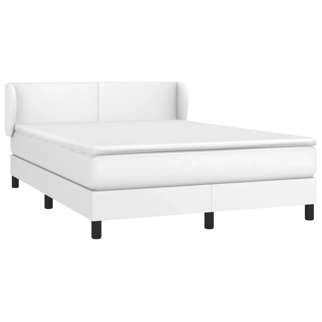 Giroletto a Molle con Materasso Bianco 140x200 cm in Similpelle 3127194