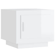 Tavolino salotto | Tavolino da caff¨¨ | Tavolino da Soggiorno Bianco Lucido 51x50x45 cm in Legno Multistrato