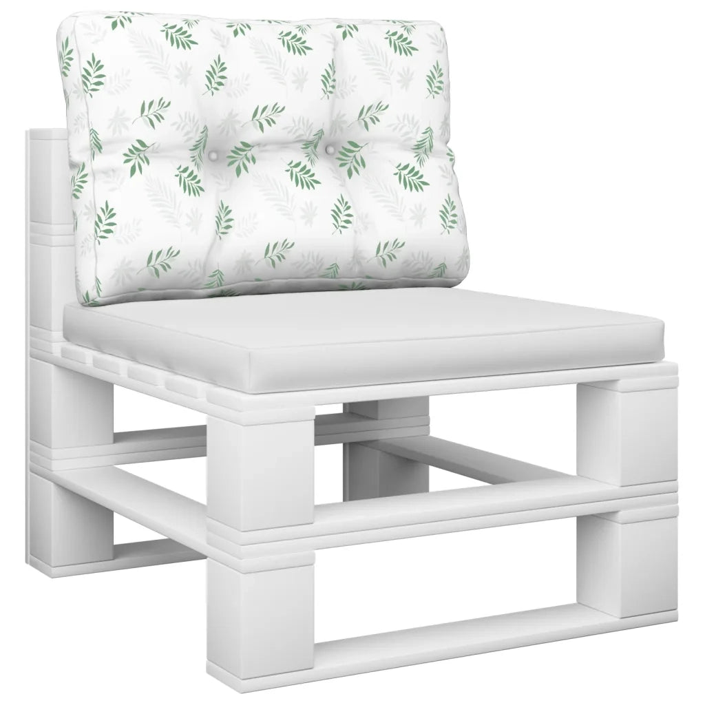 Cuscino per Pallet con Motivo a Foglie 50x40x12 cm in Tessuto 360553