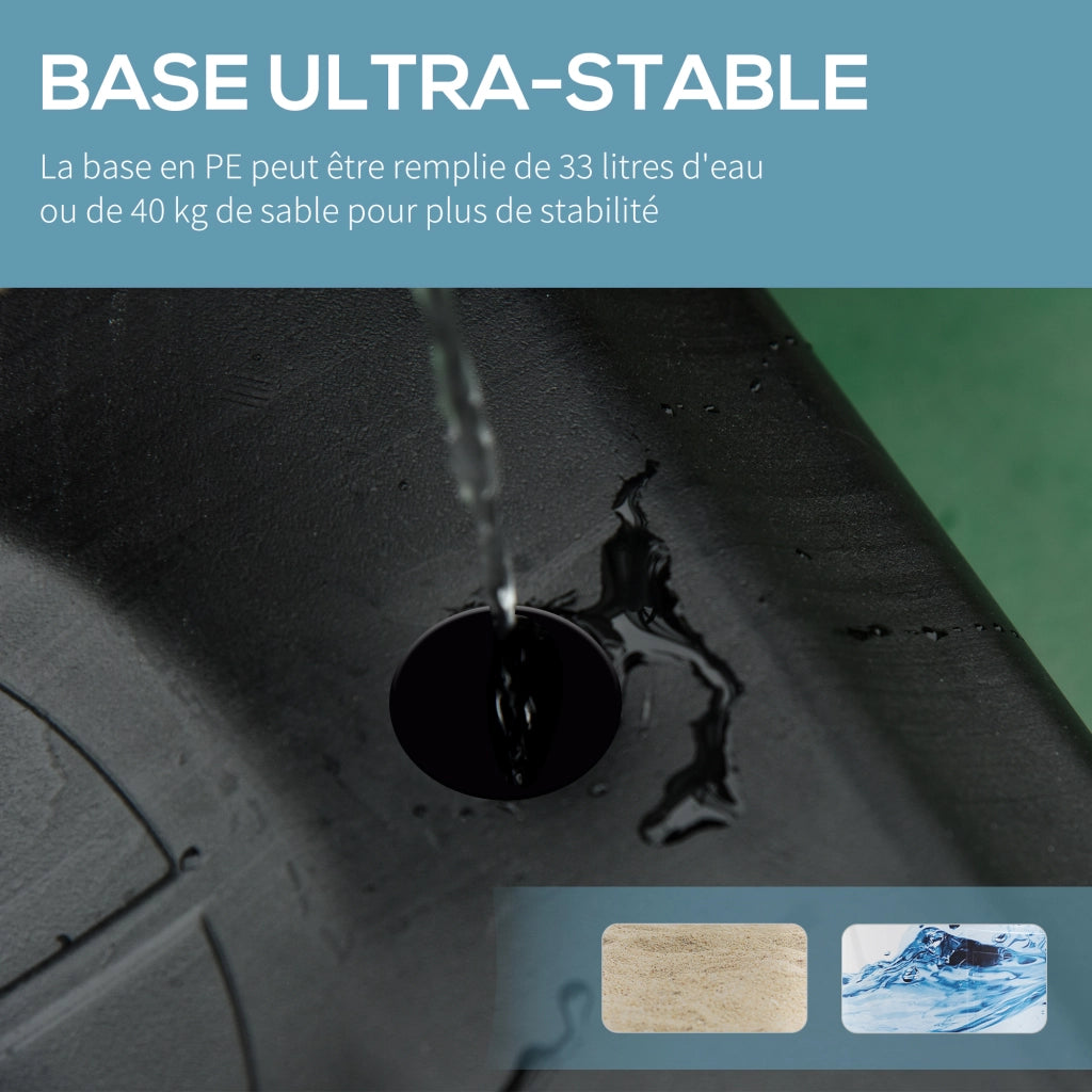 Canestro da Basket Regolabile con Base a Ruote ¨C zephmum ¨C Nero 160-210 cm