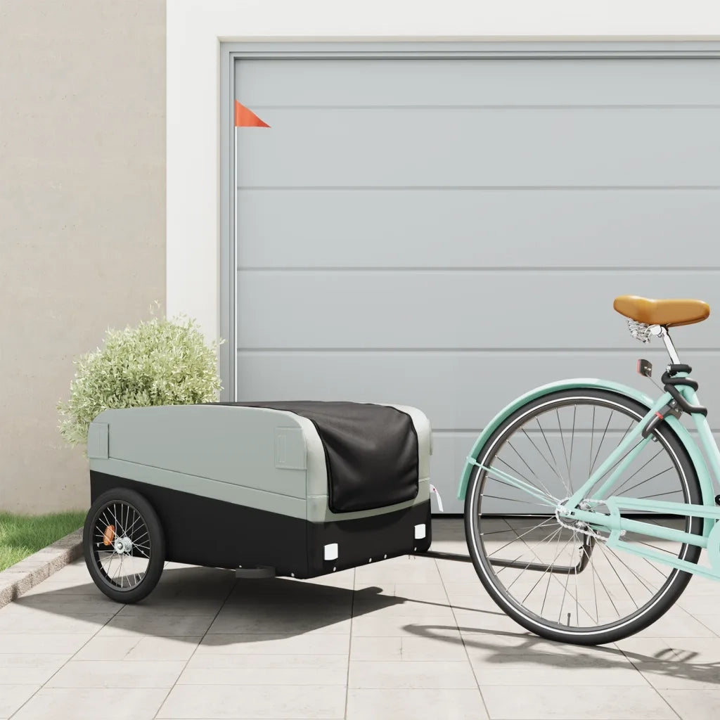 Rimorchio da Bici Nero e Grigio 45 kg in Ferro CFW5269884