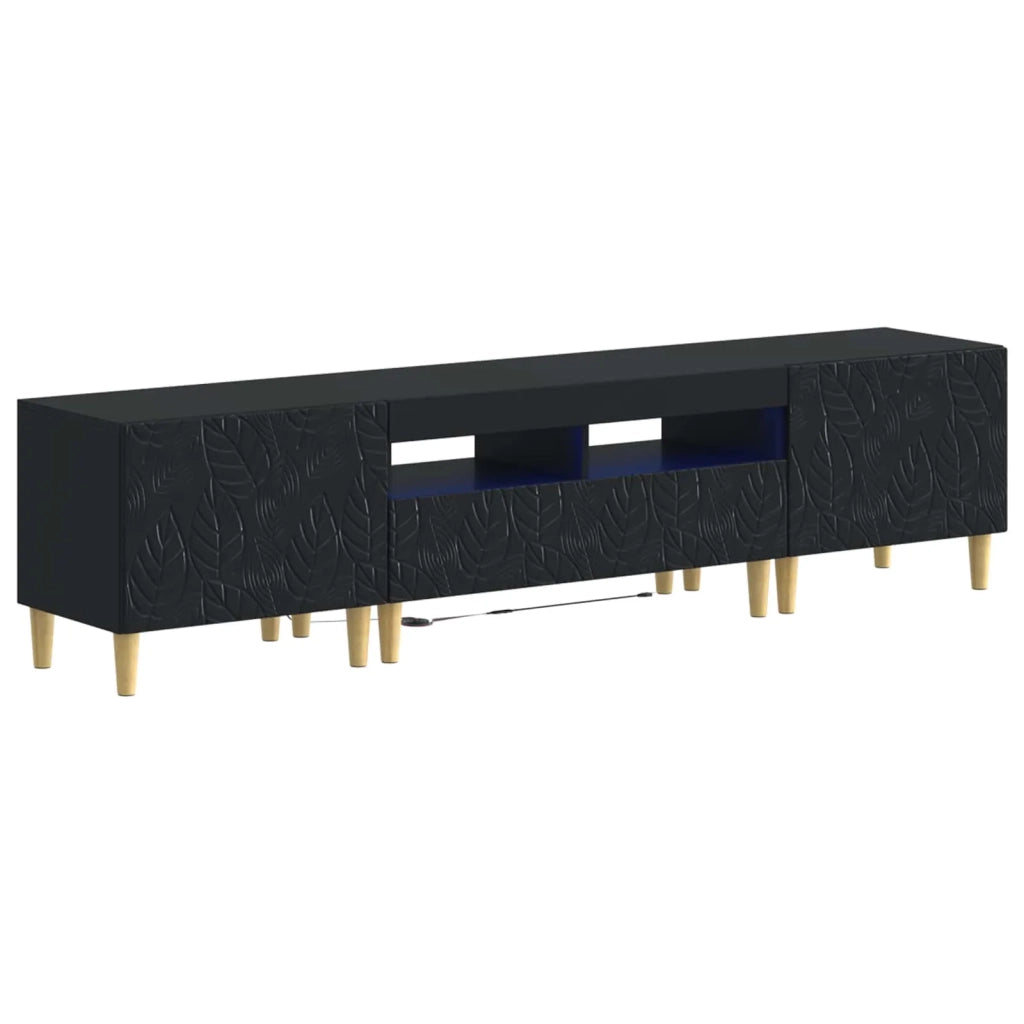 Mobile TV LED a 5 pezzi Nero Legno ingegnerizzato 3416757