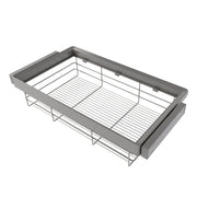 Kit cassetto in filo metallico e telaio regolabile Quartz per armadi, chiusura ammortizzata e estrazione totale