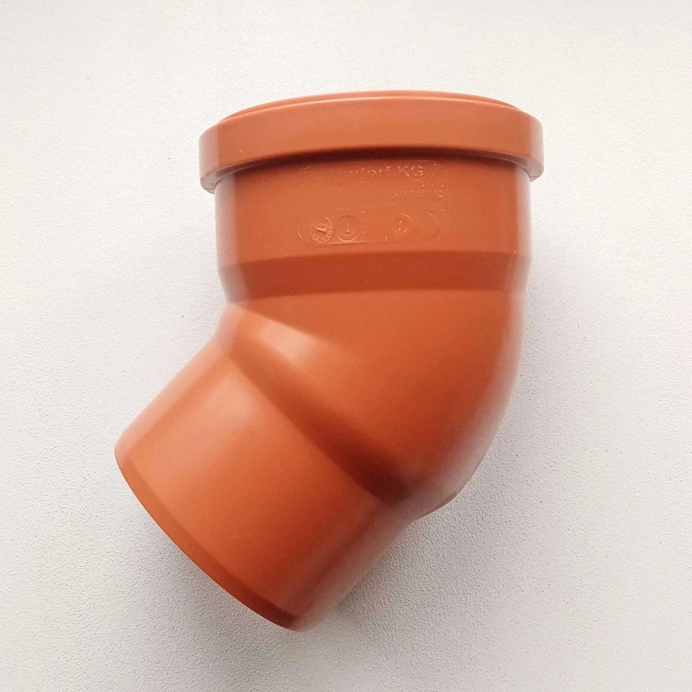 Curva gomito ridotto da 110x100mm 45° raccordo con guarnizione
