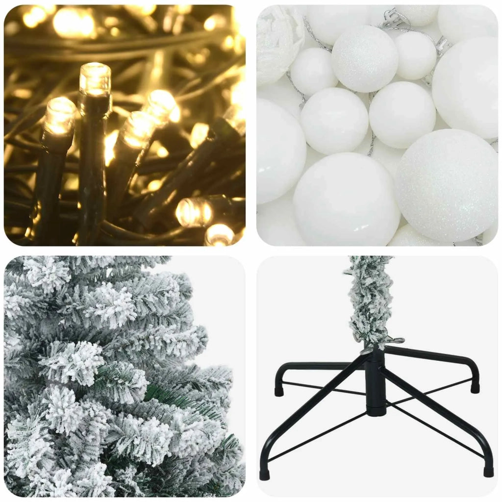 Albero di Natale Artificiale con Palline 120 cm 150 LED 3460820