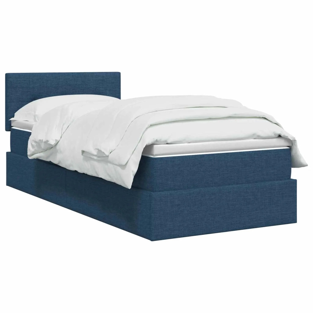 Letto con contenitore e materasso Blu 90 x 190 cm Velluto 3458594