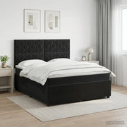 Letto box spring con materasso Nero 180 x 200 cm Velluto 3454663