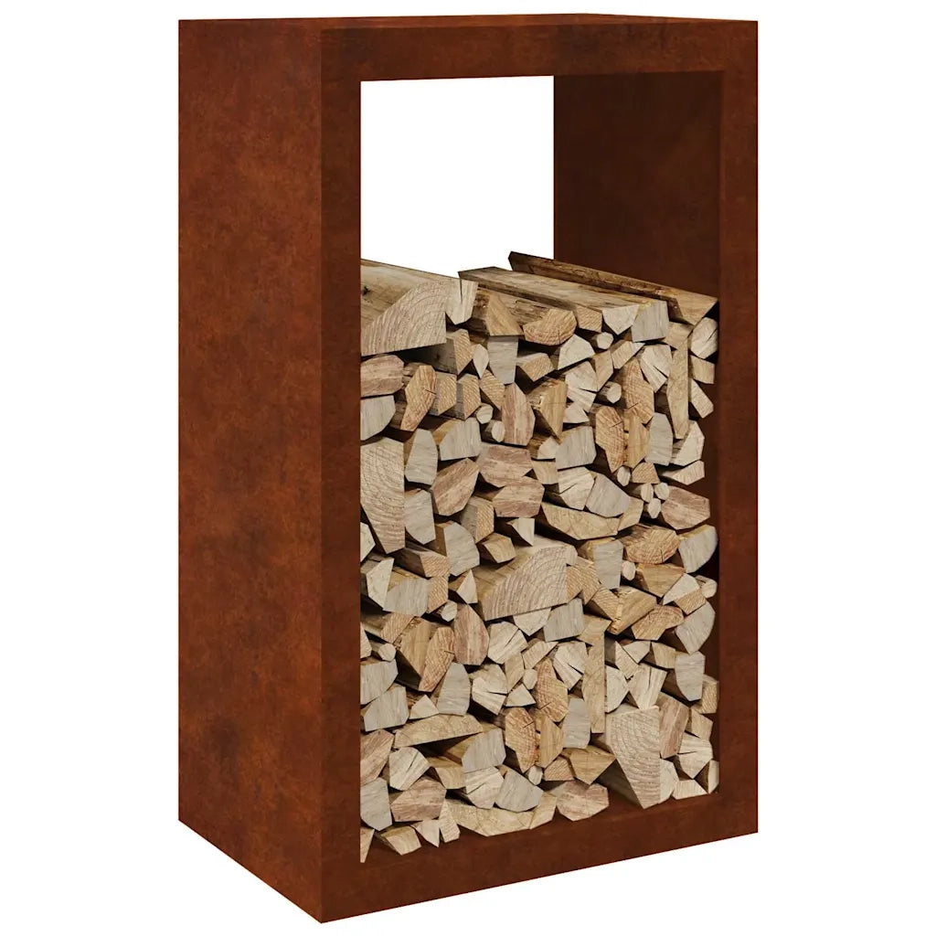 Rack per Legna da Ardere 60x40x100 cm in Acciaio Corten CFW7611642