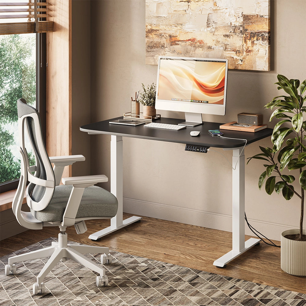 Vicco Scrivania Bianco/antracite 120 x 70 cm 2 motori