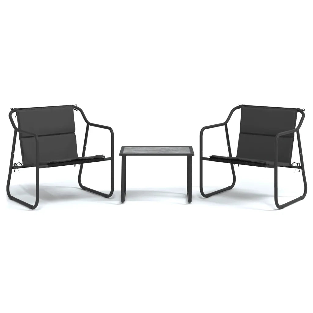 Set Salotto da Giardino 3 pz con Cuscini in Acciaio Antracite 364107