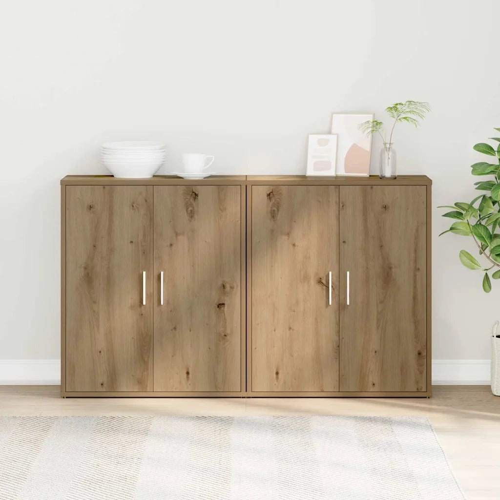 Credenza 2 pcs Rovere artigianale 60 x 31 x 70 cm 3365551