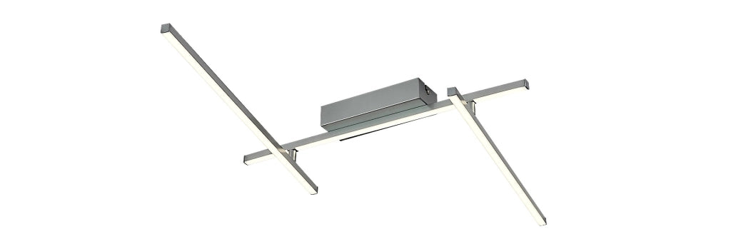 Plafoniera LED Rabalux Negan 24W 4000K argento 114cm