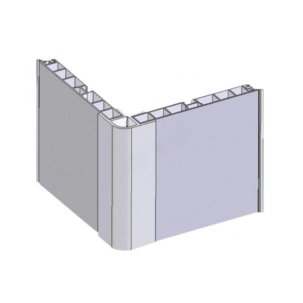 Angolare per zoccolo cucina H10 pvc colore alluminio PBDK10