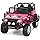 12V Auto Elettrica per Bambini, Macchina per Bambini con Telecomando, 3 Velocità, con Luci Musica MP3 e Radio, Veicolo Elettrico per Bambini 3+ Anni (Rosa)