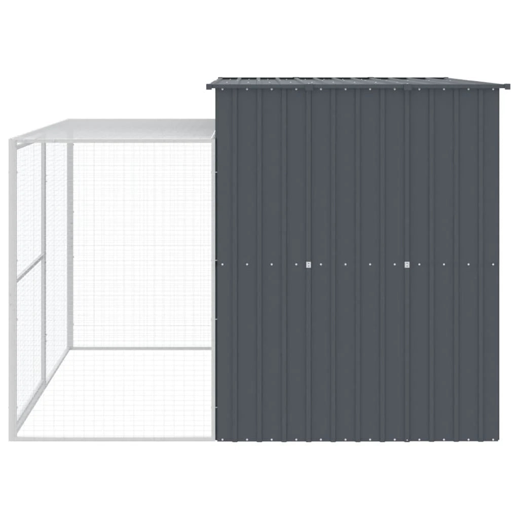 Cuccia per cani con recinto 214 x 253 x 181 cm antracite 02_0043480