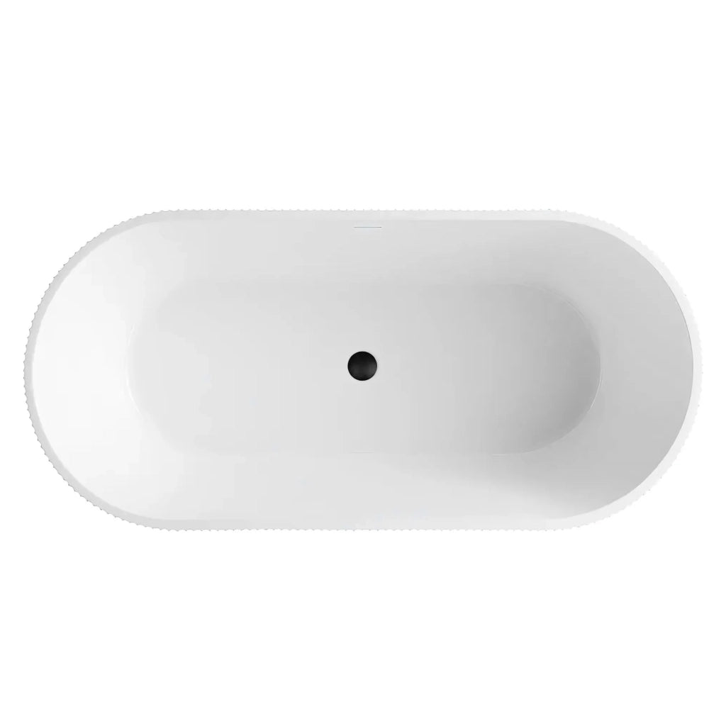 Vasca Da Bagno Freestanding In Acrilico Ofelia 170 Copritappo oro spazzolato