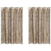 Tende in Velluto con tende 2 pz Champagne 175 x 140 cm Velluto
