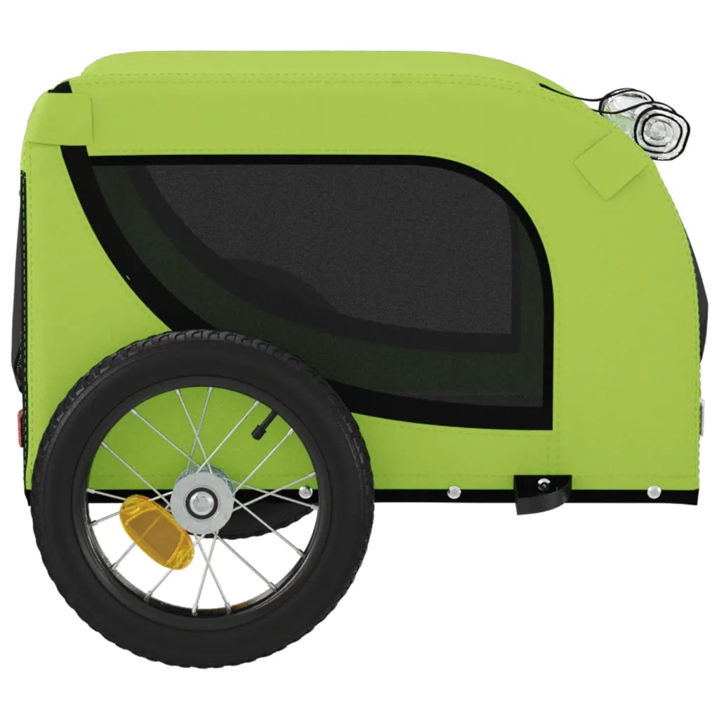 Rimorchio da Bici per Animali Verde e Nero Oxford e Ferro CFW7232817