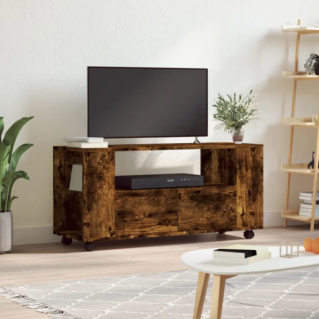 Mobile TV | Armadietto TV | Mobile Porta TV Rovere Fumo 102x34,5x43 cm in Legno Multistrato