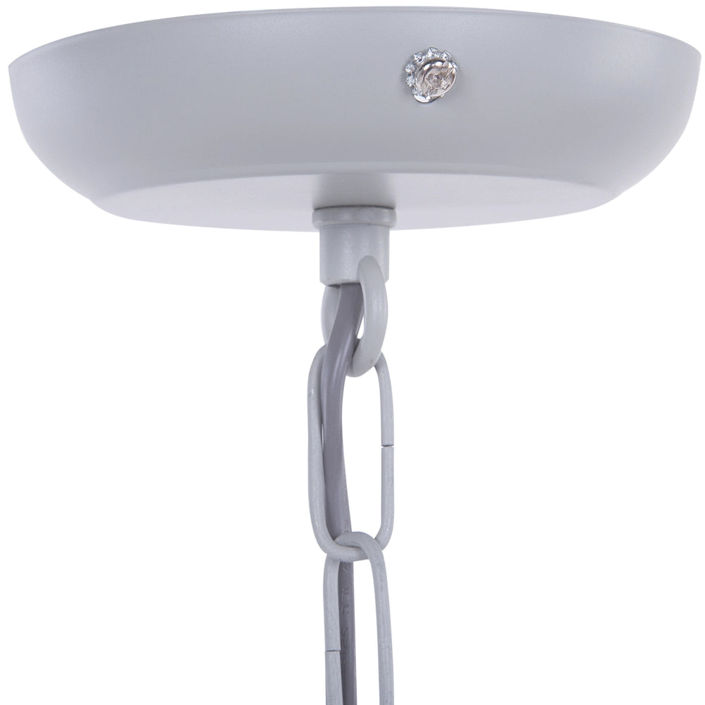 Lampada a Sospensione a Sospensione a Forma di Tamburo in Metallo Grigio con Paralume Tondo Cilindrico Novità Moderna