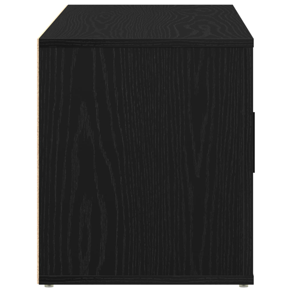 Mobile TV  Nero Rovere 100x35x40 cm Legno ingegnerizzato