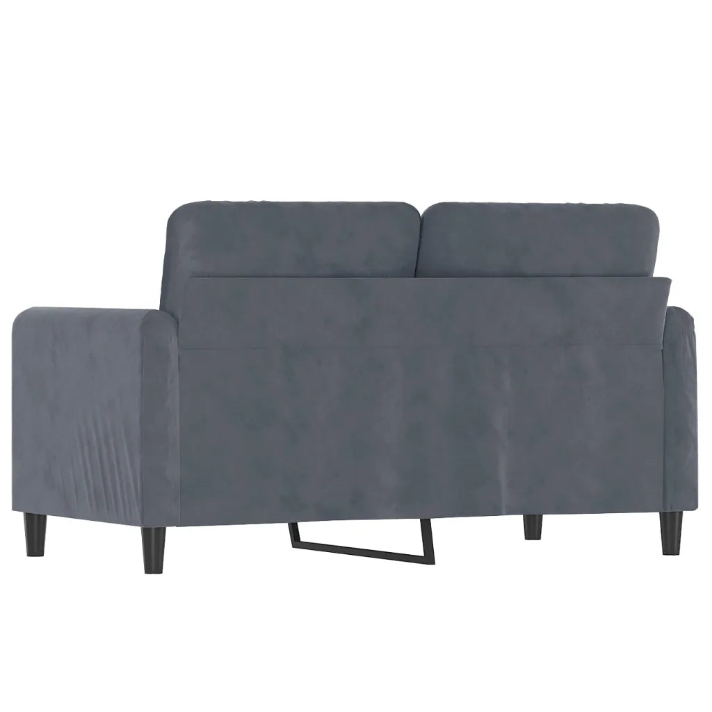 Divano | Divano da soggiorno | Sofa a 2 Posti grigio scuro 120 cm in Velluto