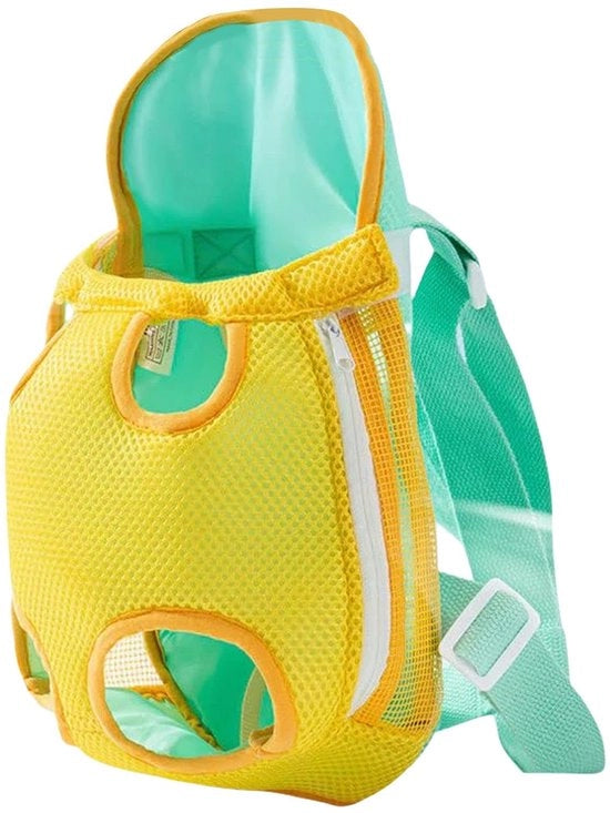 Zaino per Animali di Compagnia - Borsa da Spalla Portatile - Viaggiare con Animali di Compagnia - Due Modalità di Trasporto - 30x20x5 cm - Giallo