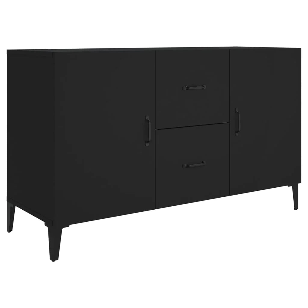 Buffet credenza cassettiera armadio mobile contenitore organizer per cucina soggiorno salotto 100 x 36 x 60 cm legno ingegnerizzato nero 02_0035799