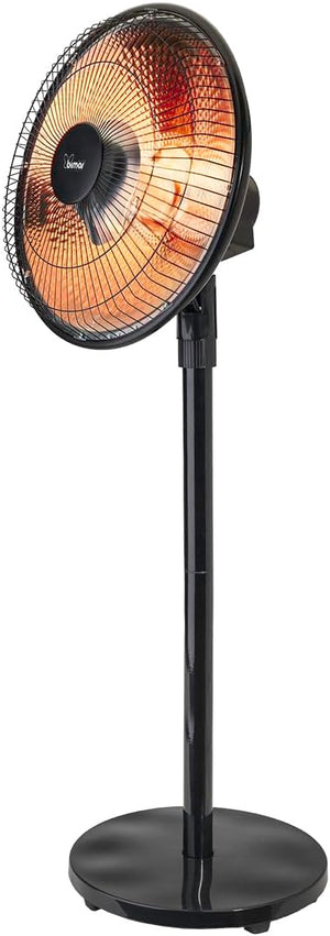 Bimar HR320 Stufa radiante a parabola Solemio, Lampada riscaldante, Stufa radiante infrarossi con Oscillazione automatica