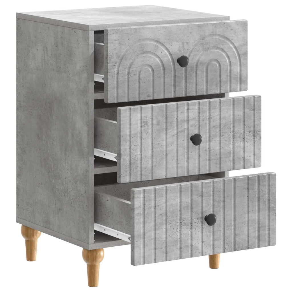 Armadio da Notte con cassetto Grigio Cemento 43x 41 x 66,5 cm 894098