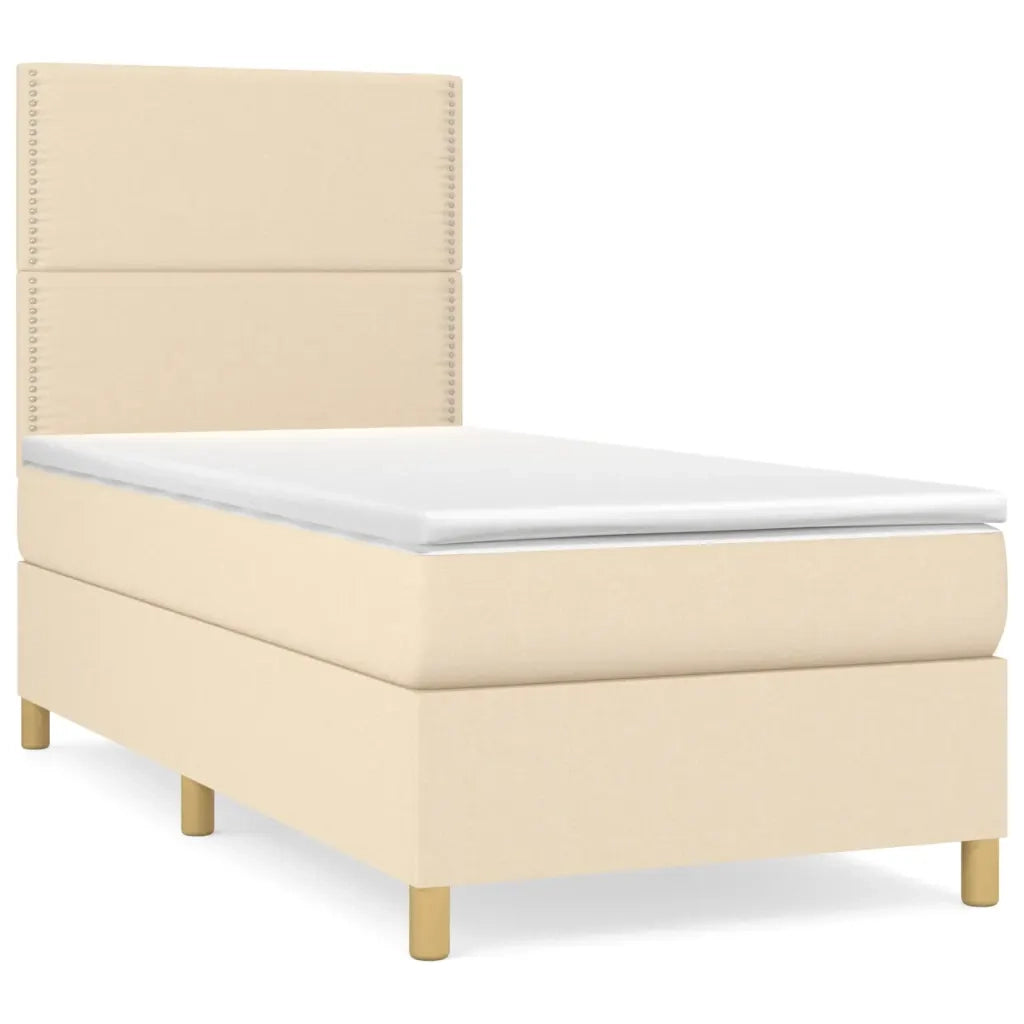 Giroletto a Molle con Materasso Crema 100x200 cm in Tessutocod mxl 128042