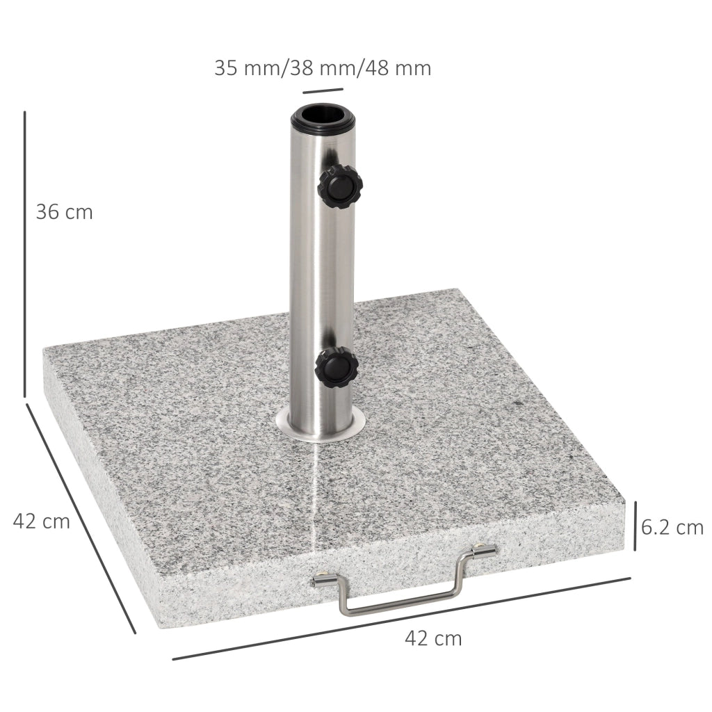Base per Ombrellone Ø35 a Ø48 in Marmo 29kg 42x42x36 cm