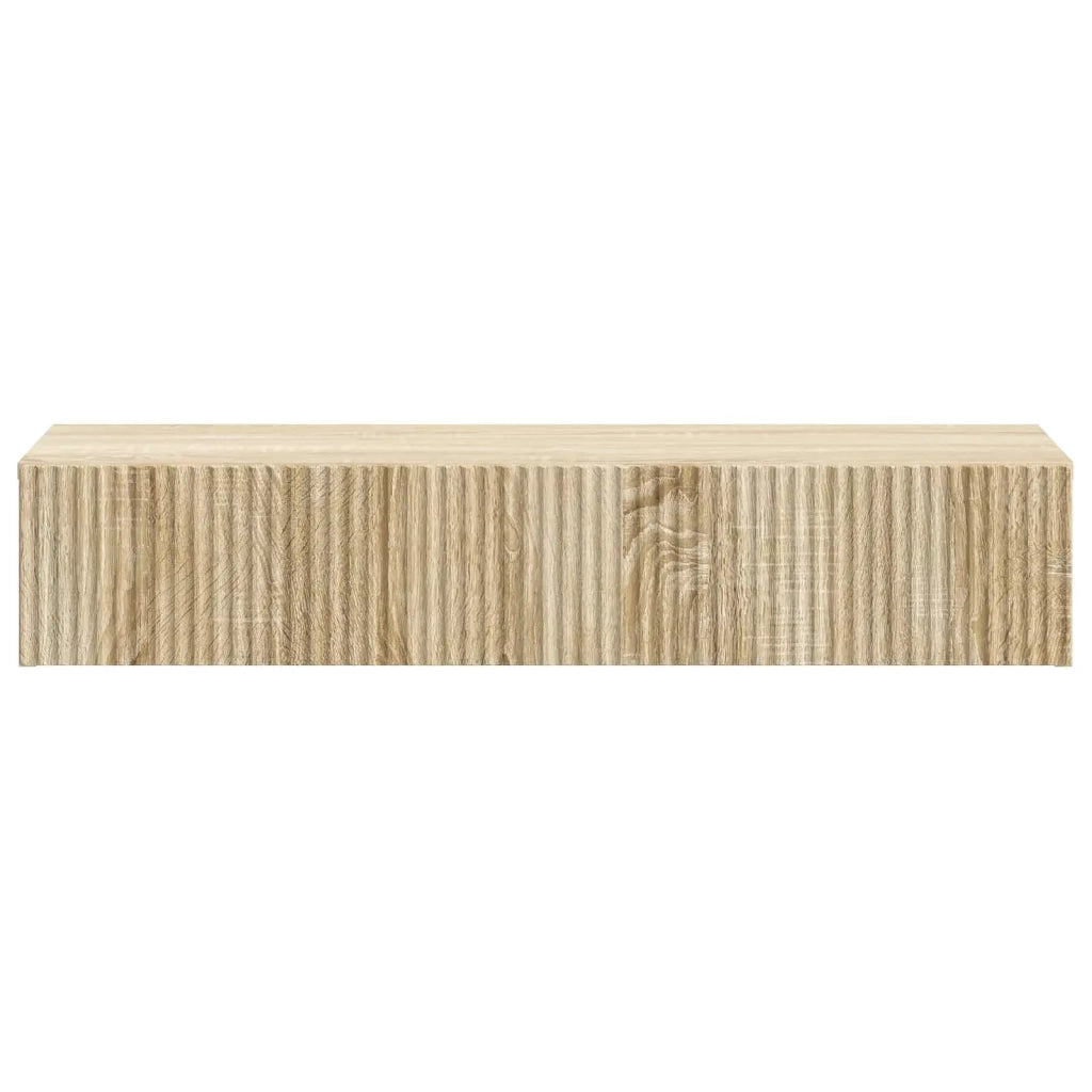 Tavolino da Parete Laterale Rovere Sonoma 87,5 x 34,5 x 17 cm